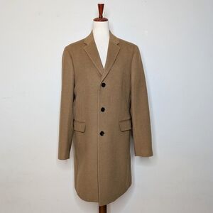 UNIQLO Wool Cashmere Chesterfield Coat Camel Color Size Small